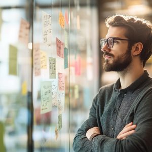 Anxiety among entrepreneurs, entrepreneur planning his next business strategy