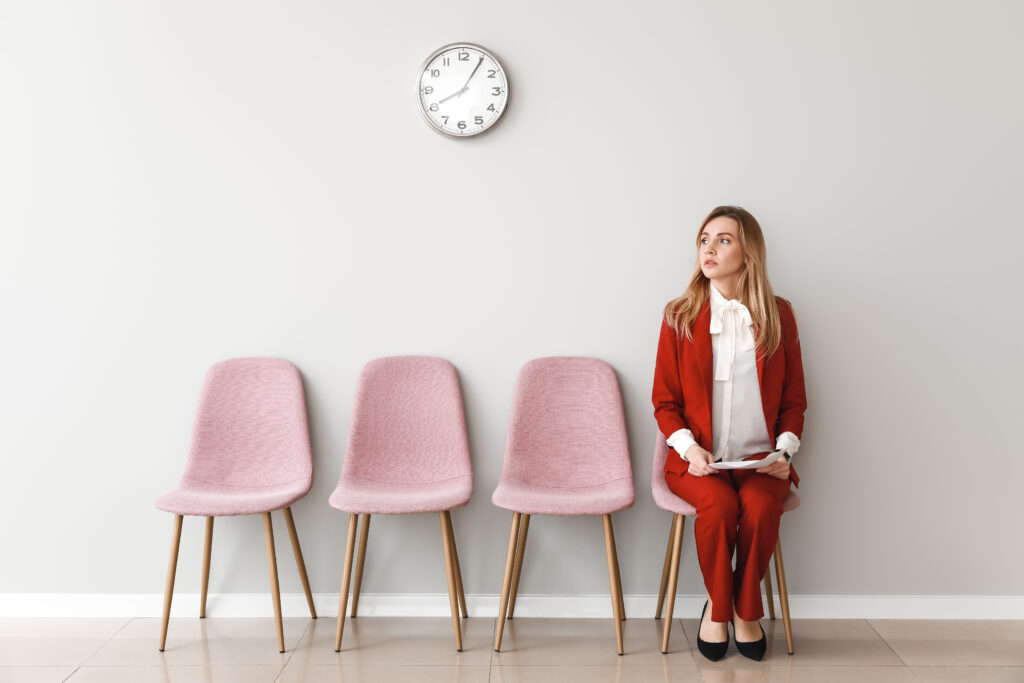 Young woman waiting for job interview, How to hire smarter