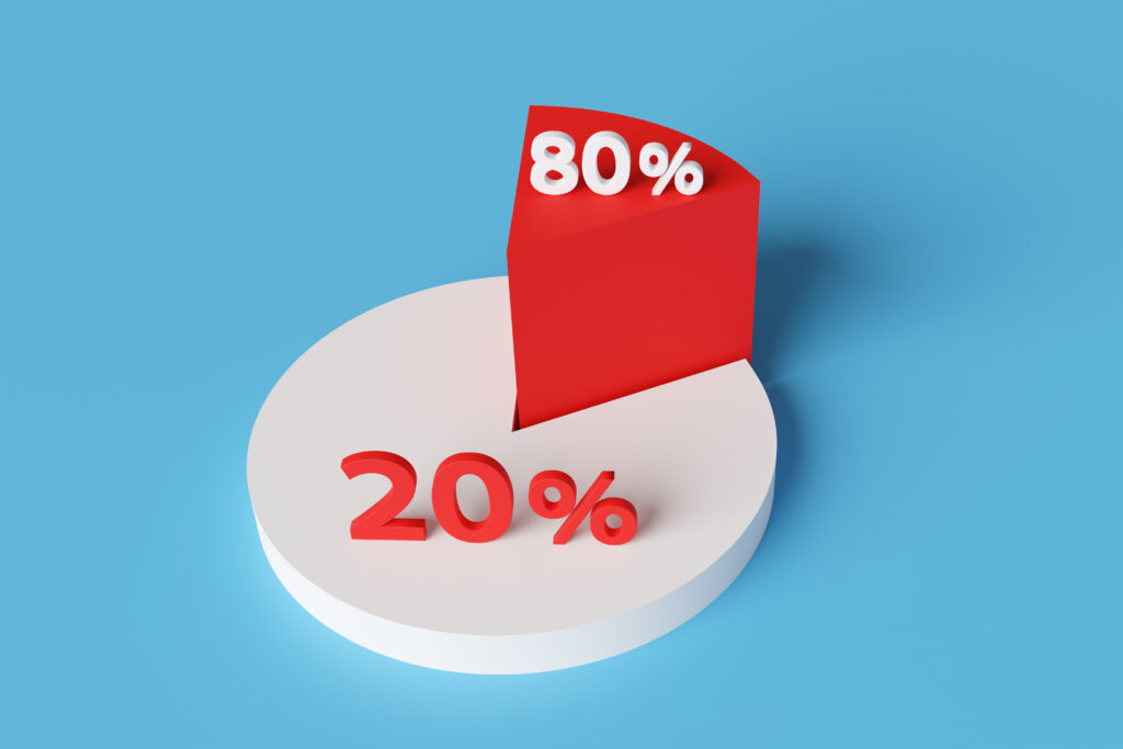 the concept of the Pareto Principle 80-20 rule